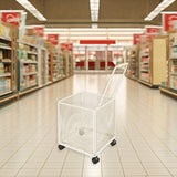 Maxbell Shopping Cart Heavy Duty Portable Utility Cart for Grocery Household Luggage White