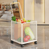 Maxbell Shopping Cart Heavy Duty Portable Utility Cart for Grocery Household Luggage White