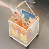 Maxbell Shopping Cart Heavy Duty Portable Utility Cart for Grocery Household Luggage White