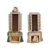Maxbell Christmas Wooden Advent Calendar Santa Claus 24 Days for Dorm Bedroom Office S
