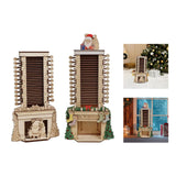 Maxbell Christmas Wooden Advent Calendar Santa Claus 24 Days for Dorm Bedroom Office S
