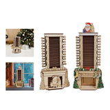 Maxbell Christmas Wooden Advent Calendar Santa Claus 24 Days for Dorm Bedroom Office S