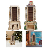 Maxbell Christmas Wooden Advent Calendar Santa Claus 24 Days for Dorm Bedroom Office S