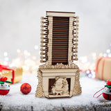 Maxbell Christmas Wooden Advent Calendar Santa Claus 24 Days for Dorm Bedroom Office S