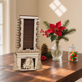Maxbell Christmas Wooden Advent Calendar Santa Claus 24 Days for Dorm Bedroom Office S