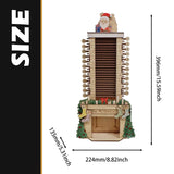 Maxbell Christmas Wooden Advent Calendar Santa Claus 24 Days for Dorm Bedroom Office L