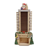 Maxbell Christmas Wooden Advent Calendar Santa Claus 24 Days for Dorm Bedroom Office L