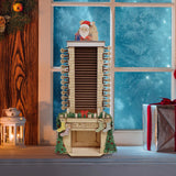 Maxbell Christmas Wooden Advent Calendar Santa Claus 24 Days for Dorm Bedroom Office L