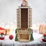 Maxbell Christmas Wooden Advent Calendar Santa Claus 24 Days for Dorm Bedroom Office L