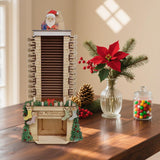 Maxbell Christmas Wooden Advent Calendar Santa Claus 24 Days for Dorm Bedroom Office L