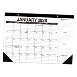 Maxbell 2026-2027 Desk Calendar Ornament Classroom Calendar for Shop Tabletop School black