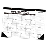 Maxbell 2026-2027 Desk Calendar Ornament Classroom Calendar for Shop Tabletop School black