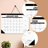 Maxbell 2026-2027 Desk Calendar Ornament Classroom Calendar for Shop Tabletop School black