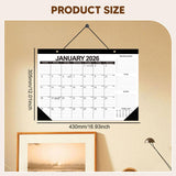 Maxbell 2026-2027 Desk Calendar Ornament Classroom Calendar for Shop Tabletop School black