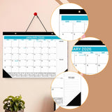 Maxbell 2026-2027 Desk Calendar Ornament Classroom Calendar for Shop Tabletop School blue