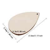 Maxbell 100x Unfinished Wood Slices Teardrop Shaped for Xmas Party Supplies Holidays