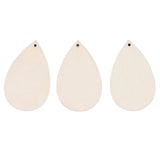 Maxbell 100x Unfinished Wood Slices Teardrop Shaped for Xmas Party Supplies Holidays