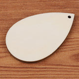 Maxbell 100x Unfinished Wood Slices Teardrop Shaped for Xmas Party Supplies Holidays
