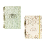 Maxbell A5 Weekly Planner Notebook Productivity Organizer for Family Office Business Green Leaves