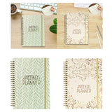 Maxbell A5 Weekly Planner Notebook Productivity Organizer for Family Office Business Green Leaves