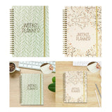 Maxbell A5 Weekly Planner Notebook Productivity Organizer for Family Office Business Green Leaves