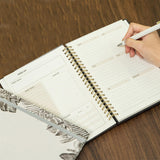 Maxbell A5 Weekly Planner Notebook Productivity Organizer for Family Office Business Green Leaves