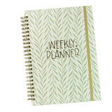 Maxbell A5 Weekly Planner Notebook Productivity Organizer for Family Office Business Green Leaves