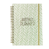 Maxbell A5 Weekly Planner Notebook Productivity Organizer for Family Office Business Green Leaves