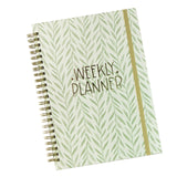 Maxbell A5 Weekly Planner Notebook Productivity Organizer for Family Office Business Green Leaves