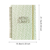 Maxbell A5 Weekly Planner Notebook Productivity Organizer for Family Office Business Green Leaves
