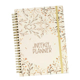 Maxbell A5 Weekly Planner Notebook Productivity Organizer for Family Office Business Red flowers
