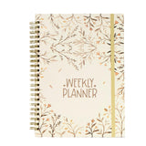 Maxbell A5 Weekly Planner Notebook Productivity Organizer for Family Office Business Red flowers
