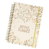 Maxbell A5 Weekly Planner Notebook Productivity Organizer for Family Office Business Red flowers
