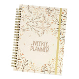 Maxbell A5 Weekly Planner Notebook Productivity Organizer for Family Office Business Red flowers