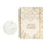 Maxbell A5 Weekly Planner Notebook Productivity Organizer for Family Office Business Red flowers