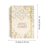 Maxbell A5 Weekly Planner Notebook Productivity Organizer for Family Office Business Red flowers