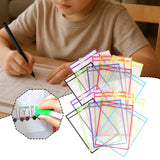 Maxbell 20 Pieces Dry Erase Pocket Sleeves Reusable 10"x14" Paper Sleeves Protectors