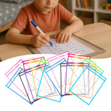 Maxbell 20 Pieces Dry Erase Pocket Sleeves Reusable 10"x14" Paper Sleeves Protectors