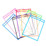 Maxbell 20x Dry Erase Pocket Sleeves Assorted Colors 10"x14" Reusable Ticket Holders