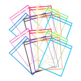 Maxbell 20x Dry Erase Pocket Sleeves Assorted Colors 10"x14" Reusable Ticket Holders