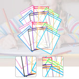 Maxbell 20x Dry Erase Pocket Sleeves Assorted Colors 10"x14" Reusable Ticket Holders