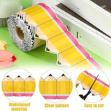 Maxbell 18M Pencil Border Roll Bulletin Board Trim for Office, Window Paper Die Cut Style A