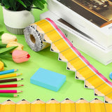 Maxbell 18M Pencil Border Roll Bulletin Board Trim for Office, Window Paper Die Cut Style A