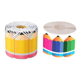 Maxbell 18M Pencil Border Roll Bulletin Board Trim for Office, Window Paper Die Cut Style A