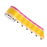 Maxbell 18M Pencil Border Roll Bulletin Board Trim for Office, Window Paper Die Cut Style A