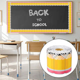 Maxbell 18M Pencil Border Roll Bulletin Board Trim for Office, Window Paper Die Cut Style A