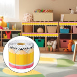 Maxbell 18M Pencil Border Roll Bulletin Board Trim for Office, Window Paper Die Cut Style A