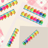 Maxbell 18M Pencil Border Roll Bulletin Board Trim for Office, Window Paper Die Cut Style B