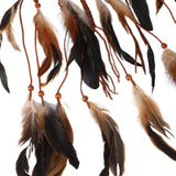 Maxbell Boho Artificial Feather Headband Hair Accessories for Cosplay Festival Women Brown