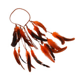 Maxbell Boho Artificial Feather Headband Hair Accessories for Cosplay Festival Women Orange